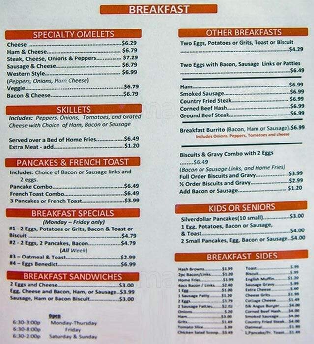 Menu page 1