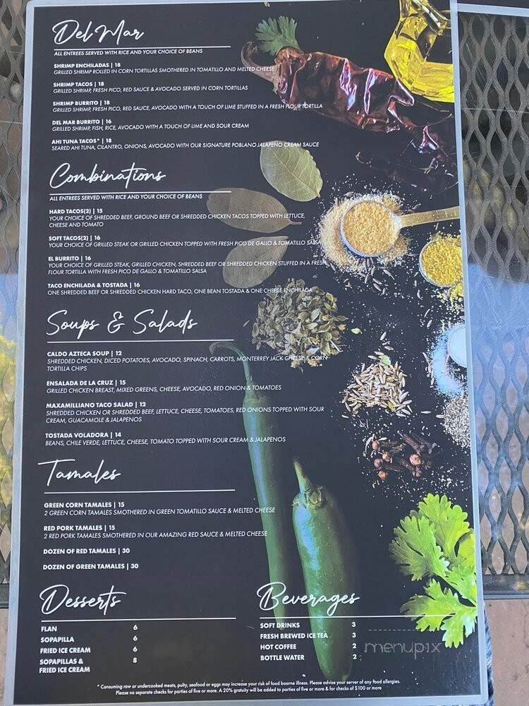 Menu page 1