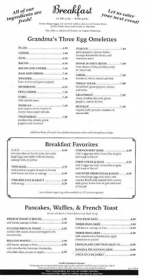 Menu page 2