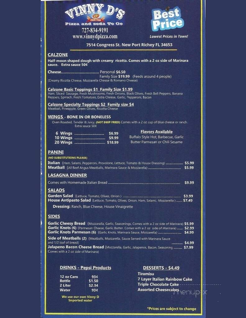 Menu page 2