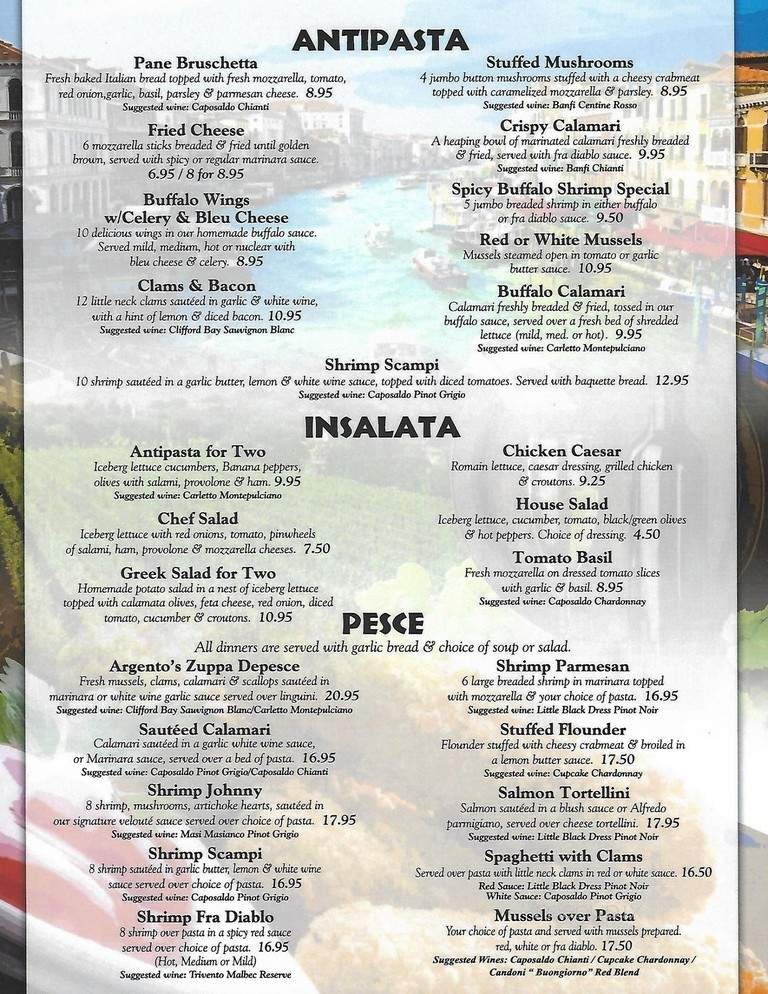 Menu page 1