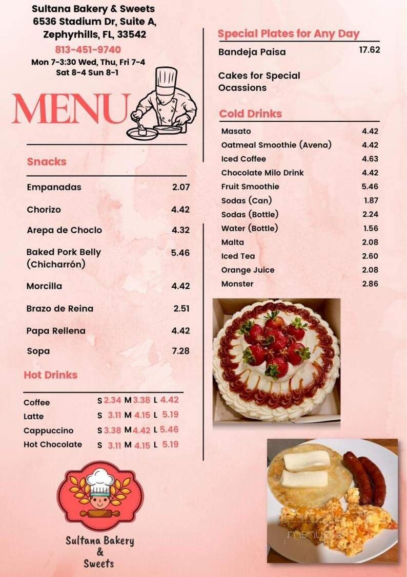 Menu page 1