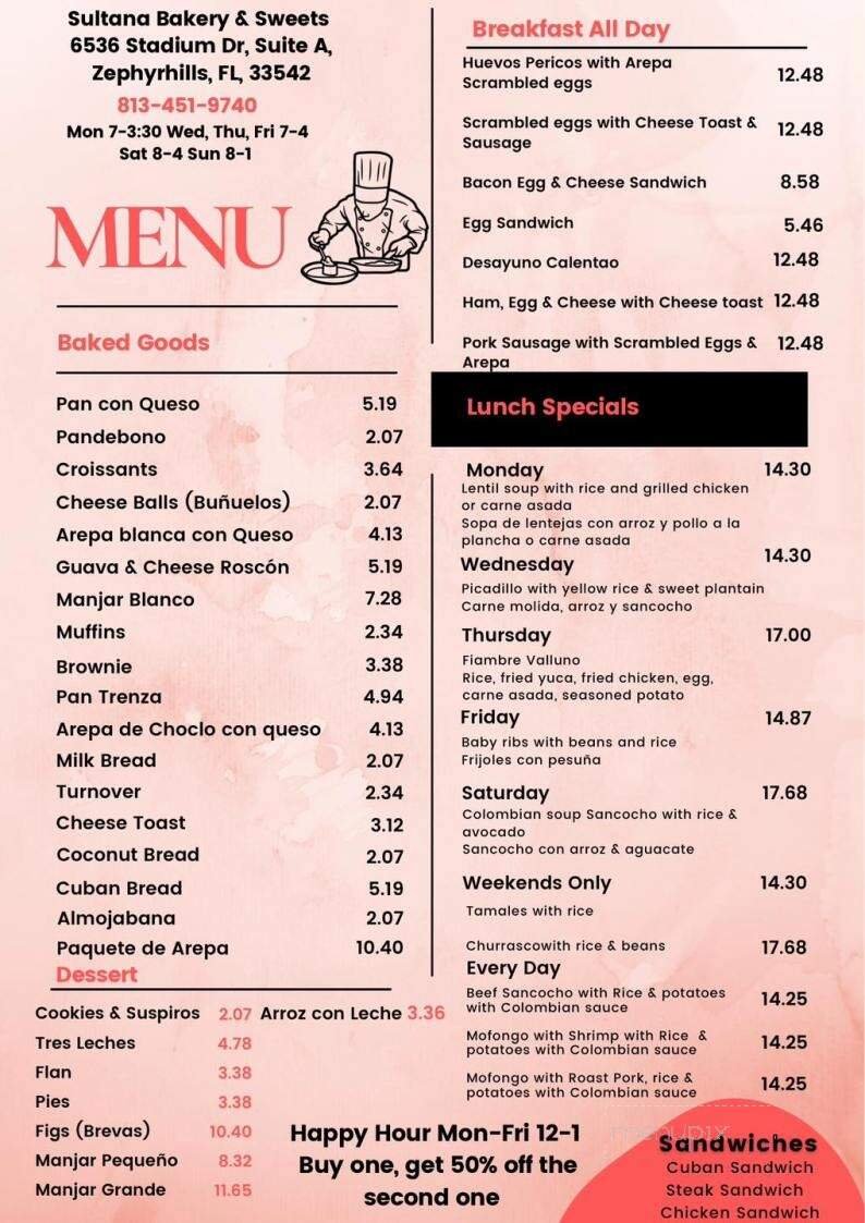 Menu page 2