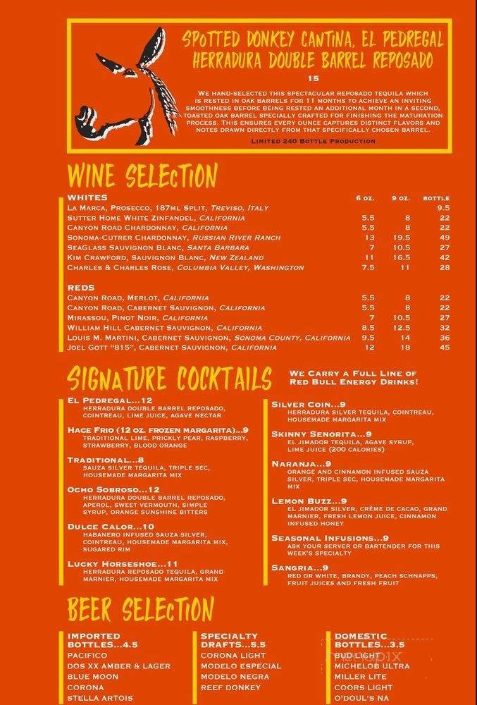 Menu page 1