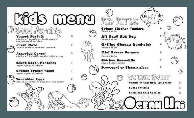 Menu page 1