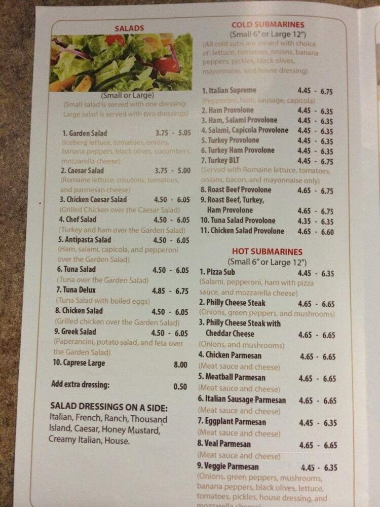 Menu page 2