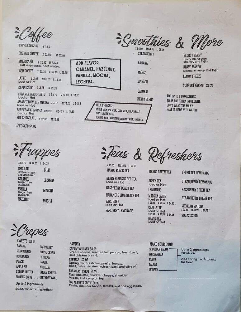 Menu page 2