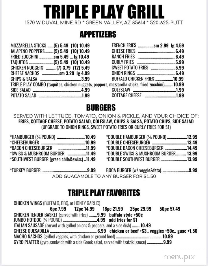 Menu page 1