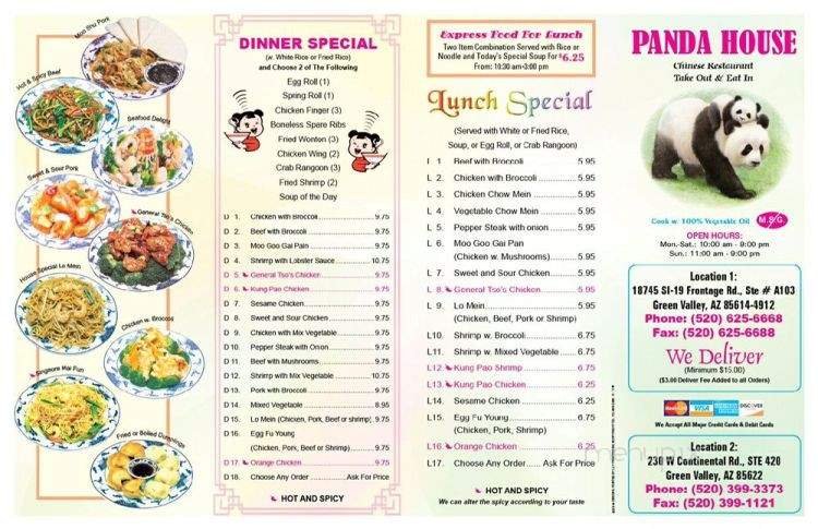 Menu page 1
