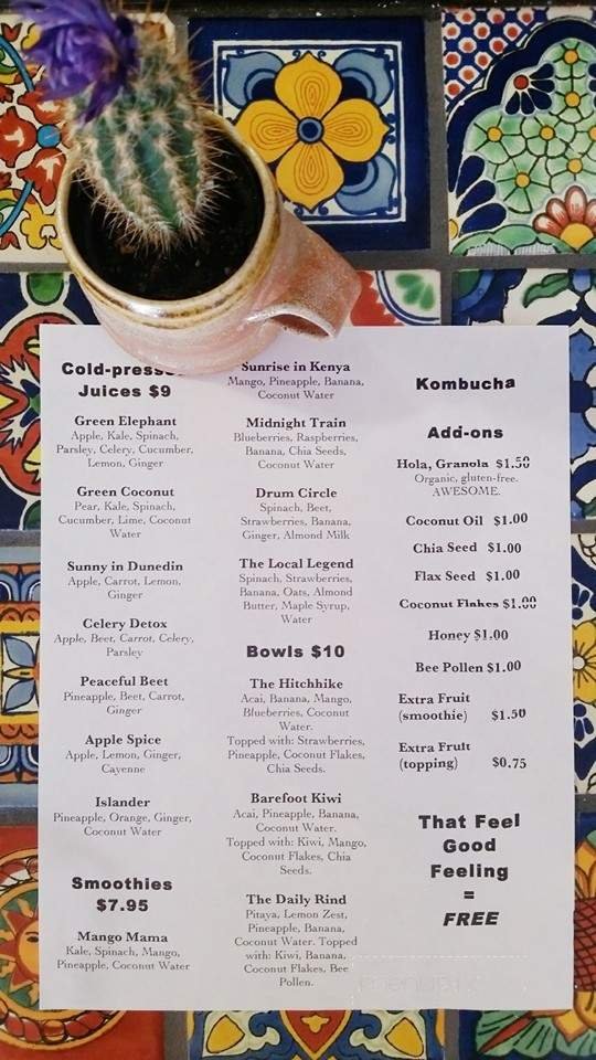 Menu page 1