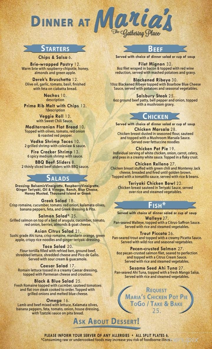 Menu page 2