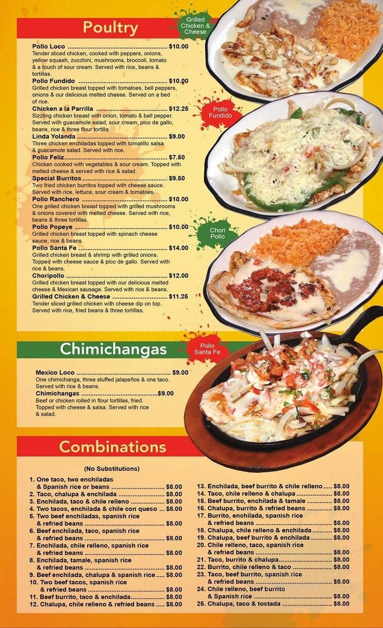 Menu page 1