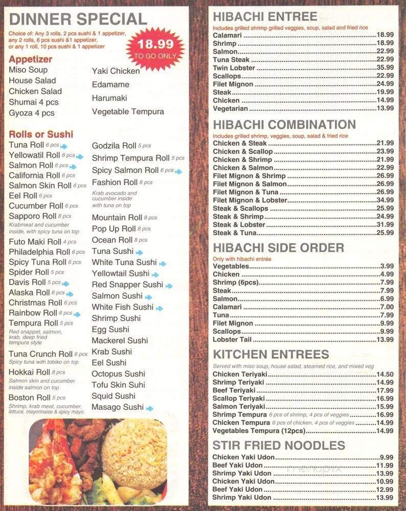 Menu page 1