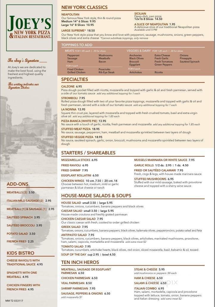 Menu page 1