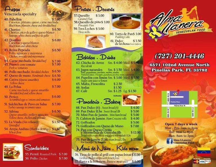 Menu page 2