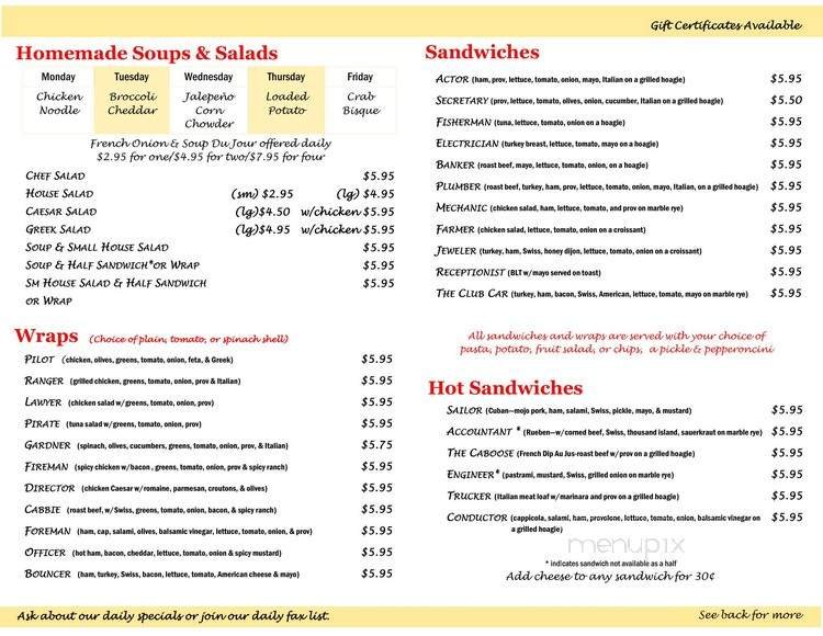 Menu page 2
