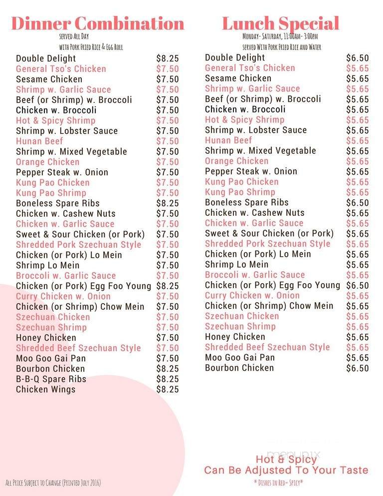 Menu page 2