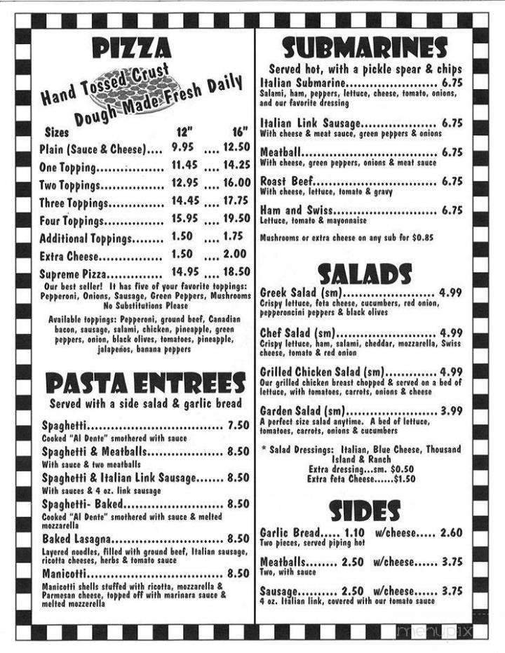Menu page 1