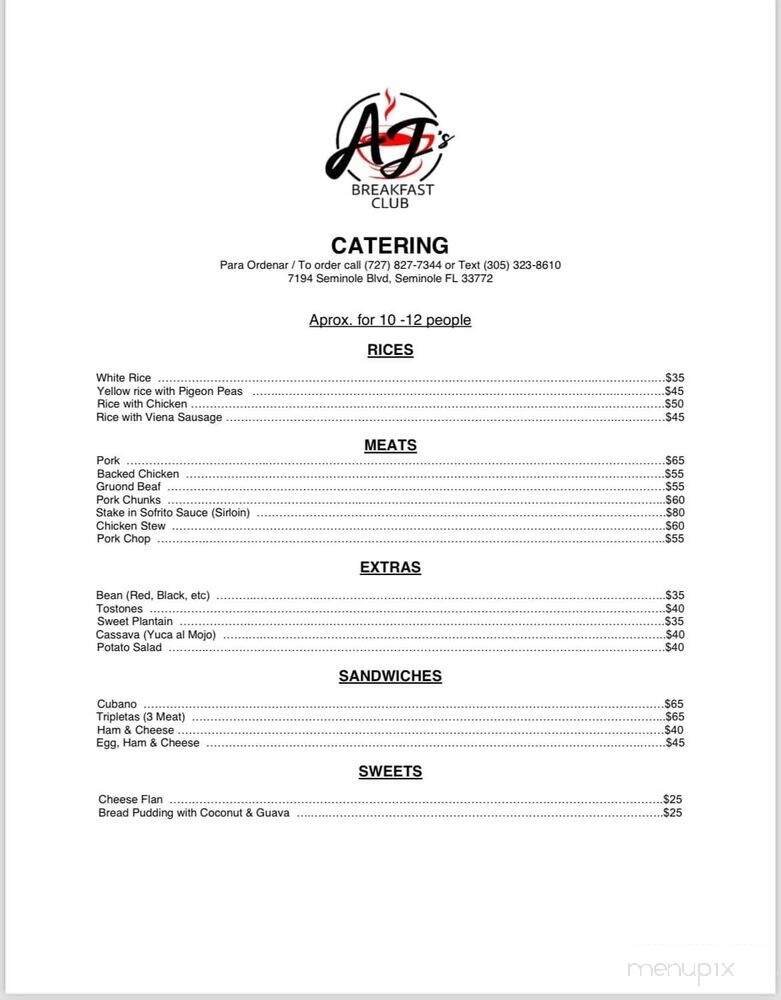Menu page 1