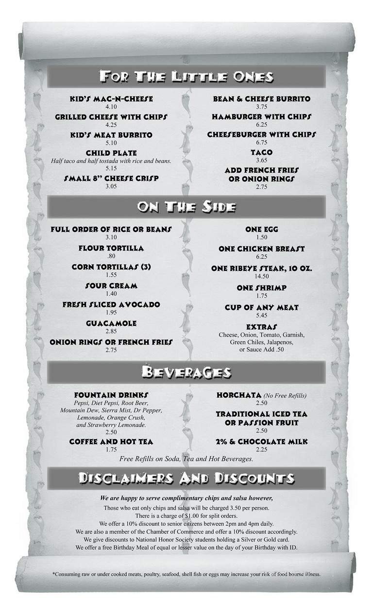 Menu page 5