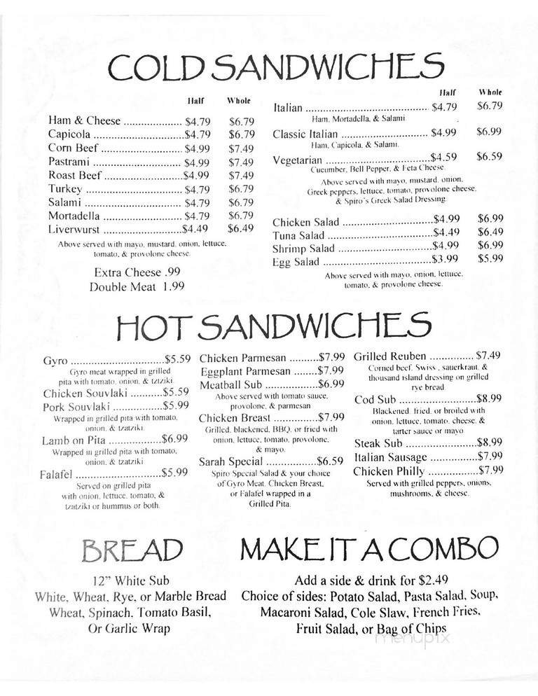 Menu page 2
