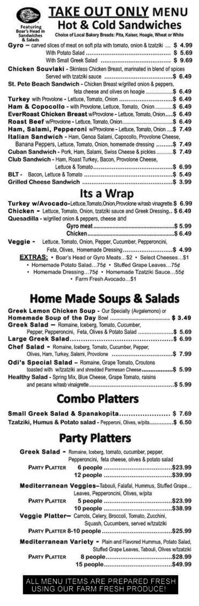 Menu page 2