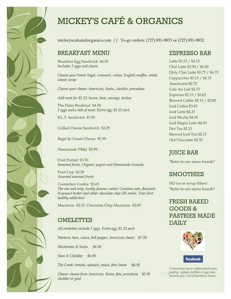 Menu page 1