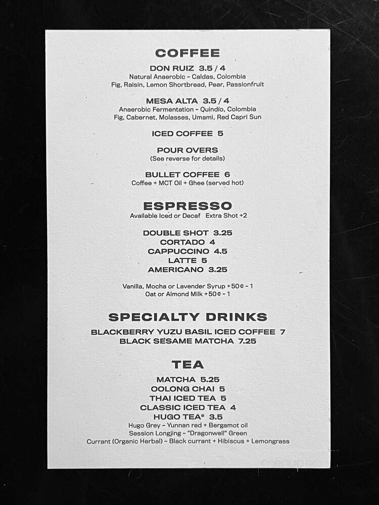 Menu page 1