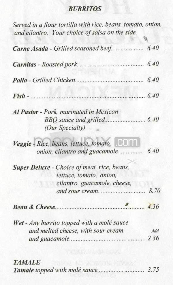 Menu page 1