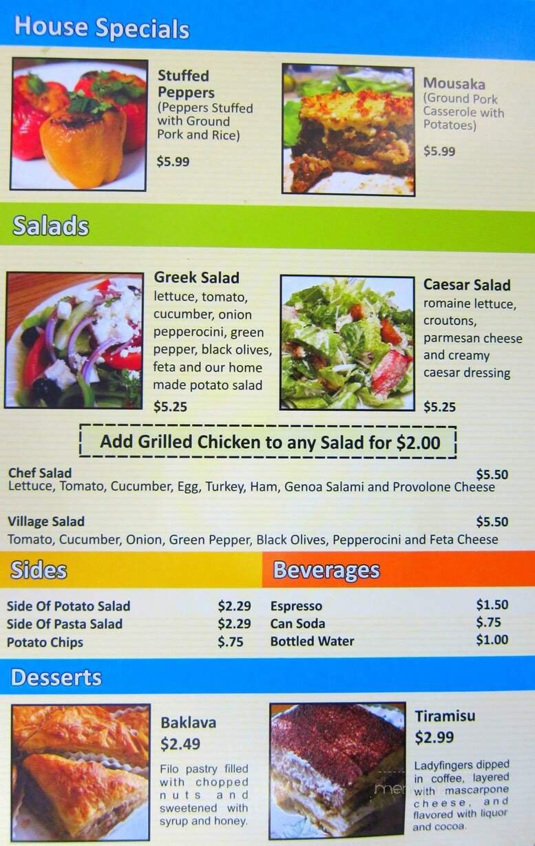 Menu page 2
