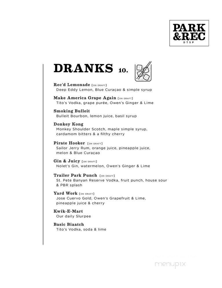 Menu page 1