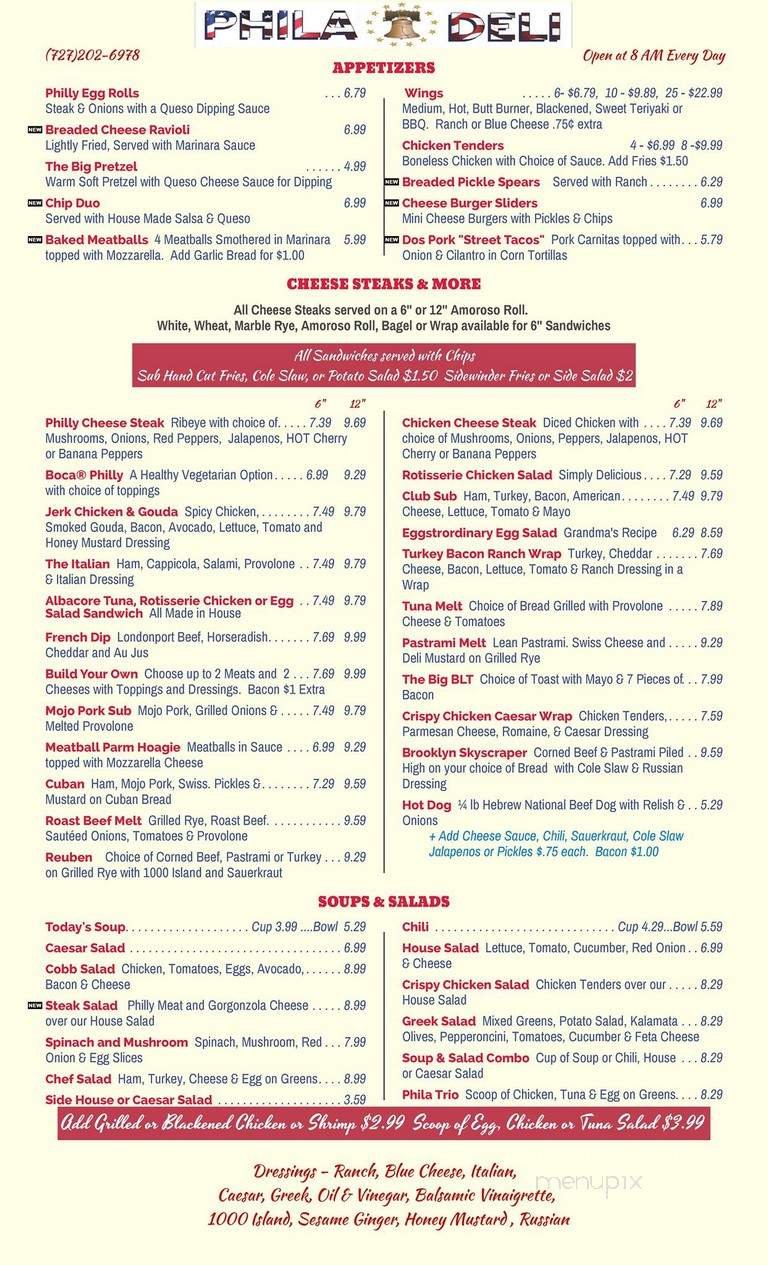 Menu page 1