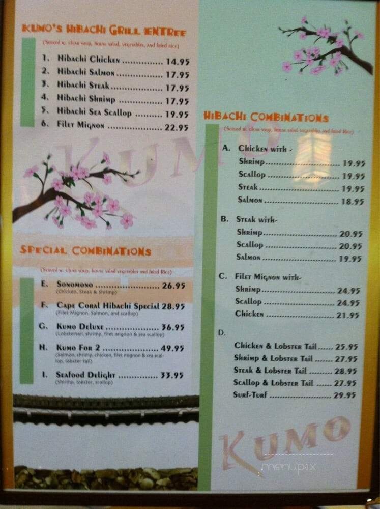 Menu page 1