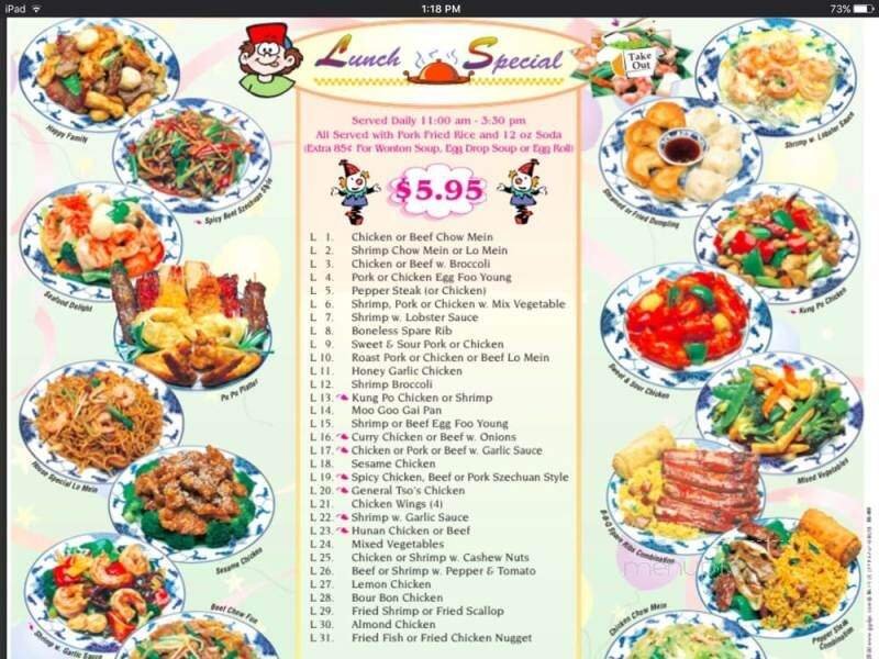 Menu page 1
