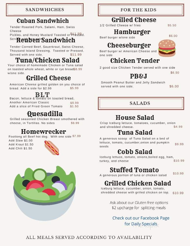 Menu page 3
