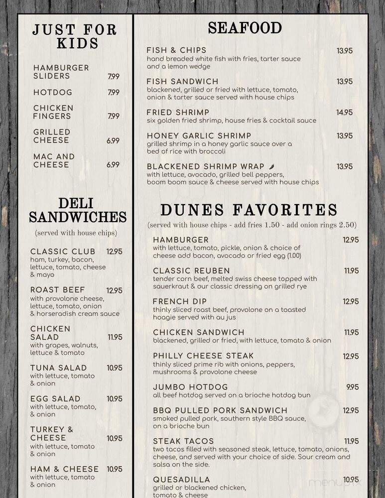 Menu page 1