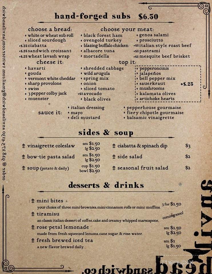 Menu page 3