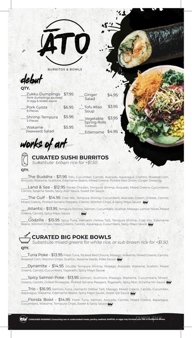 Menu page 1