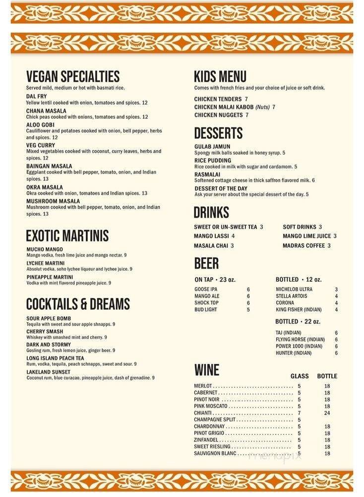 Menu page 2