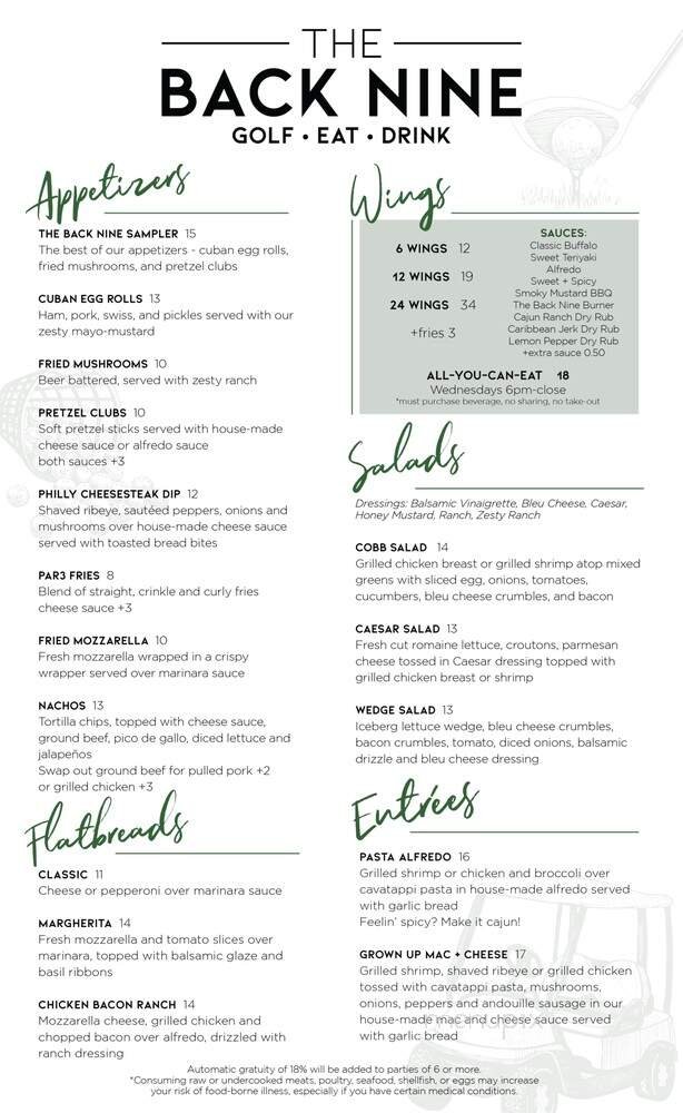 Menu page 1