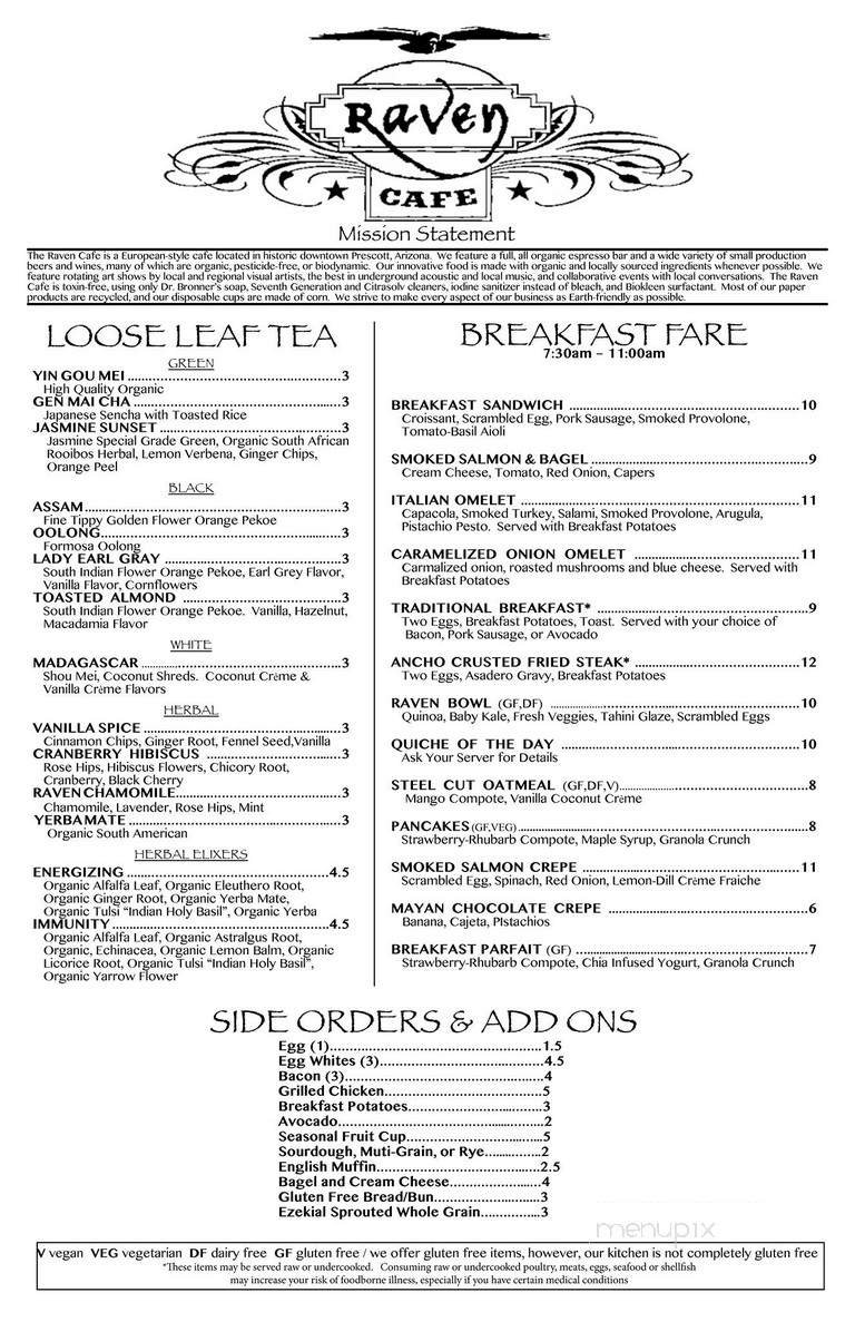 Menu page 1