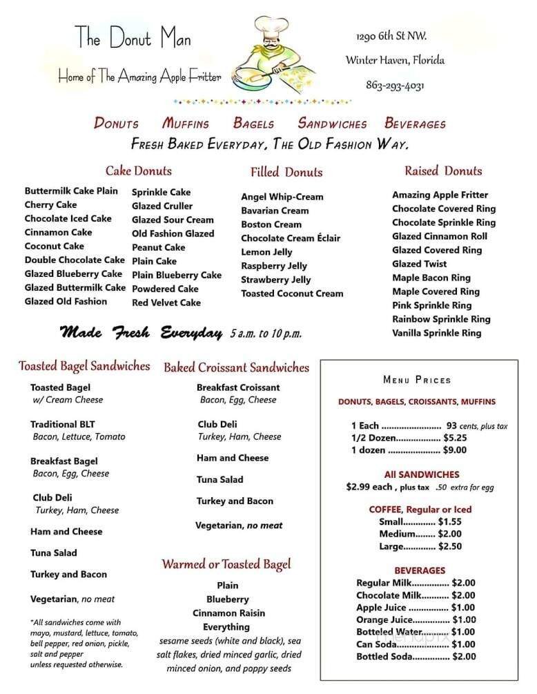 Menu page 1