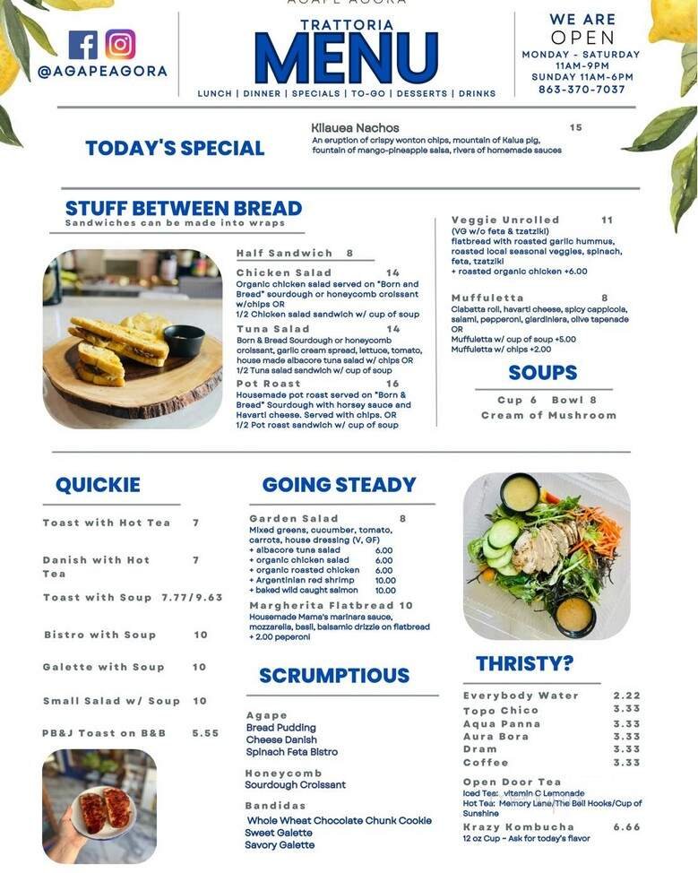 Menu page 1