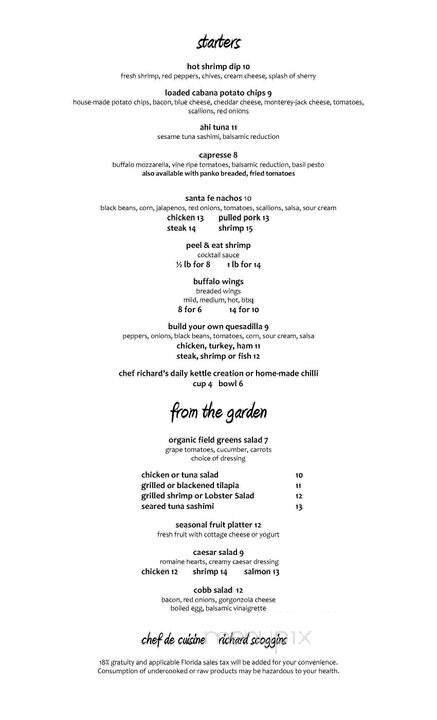Menu page 1