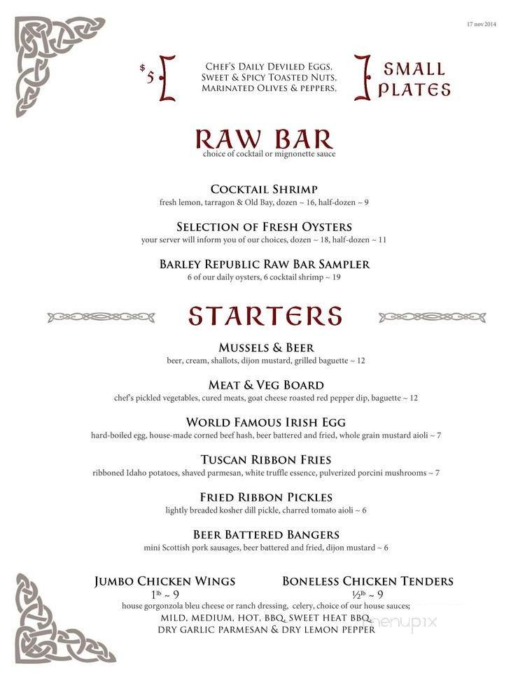 Menu page 1