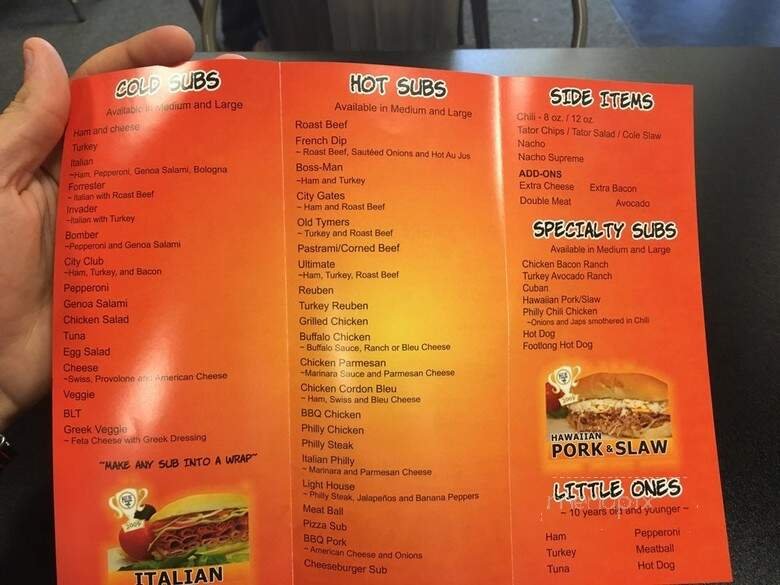 Menu page 1