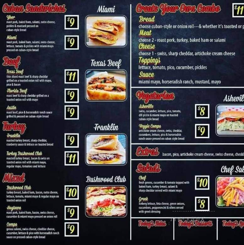 Menu page 1
