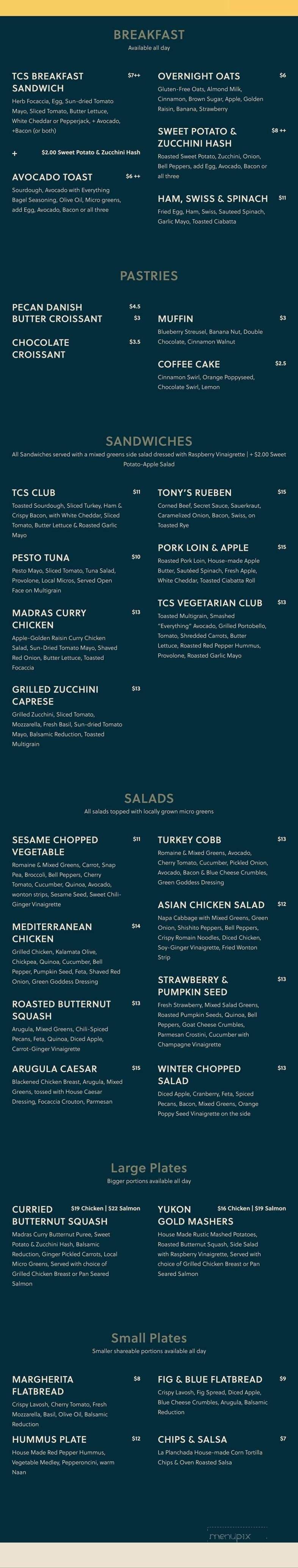 Menu page 1
