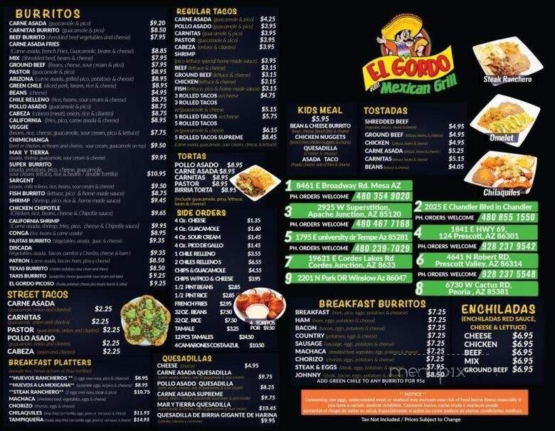 Menu page 1