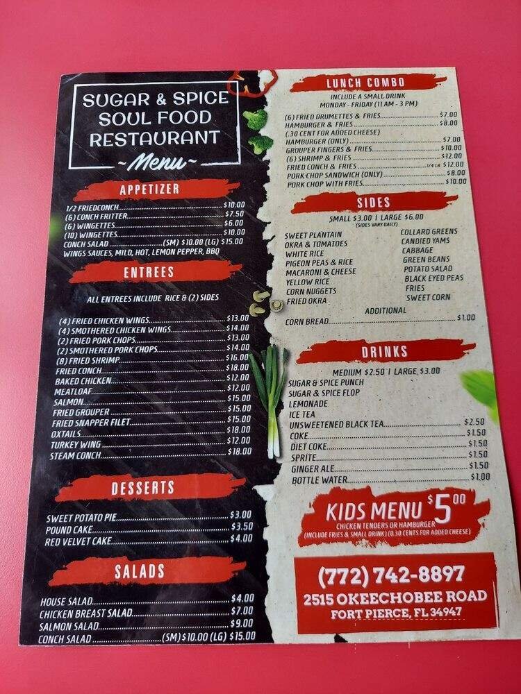 Menu page 1